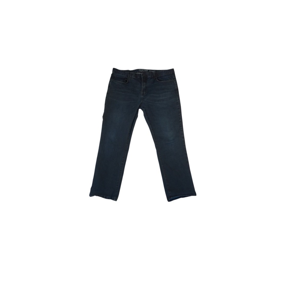 Kenneth Cole Reaction Straight Leg Jeans Men's 38x30 Dark Wash Denim Pants